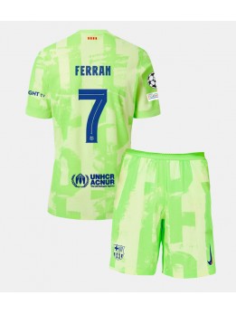 Barcelona Ferran Torres #7 Dječji Rezervni Dres kompleti 2024-25 Kratak Rukavima (+ kratke hlače)